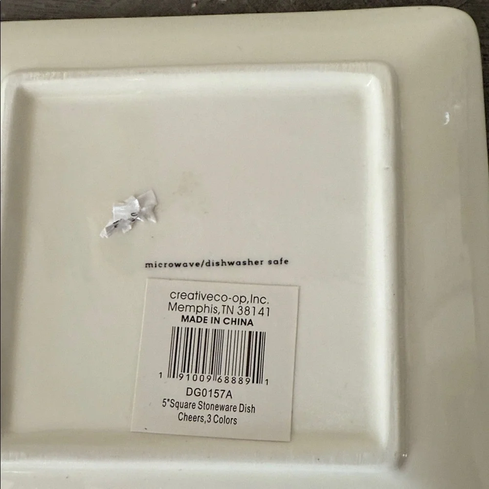 Creative Co-Op White Stoneware Dish